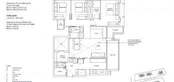 the continuum condo 3 bedroom study floorplan